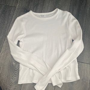 Ardene white long sleeve! Size large but fits a medium best!